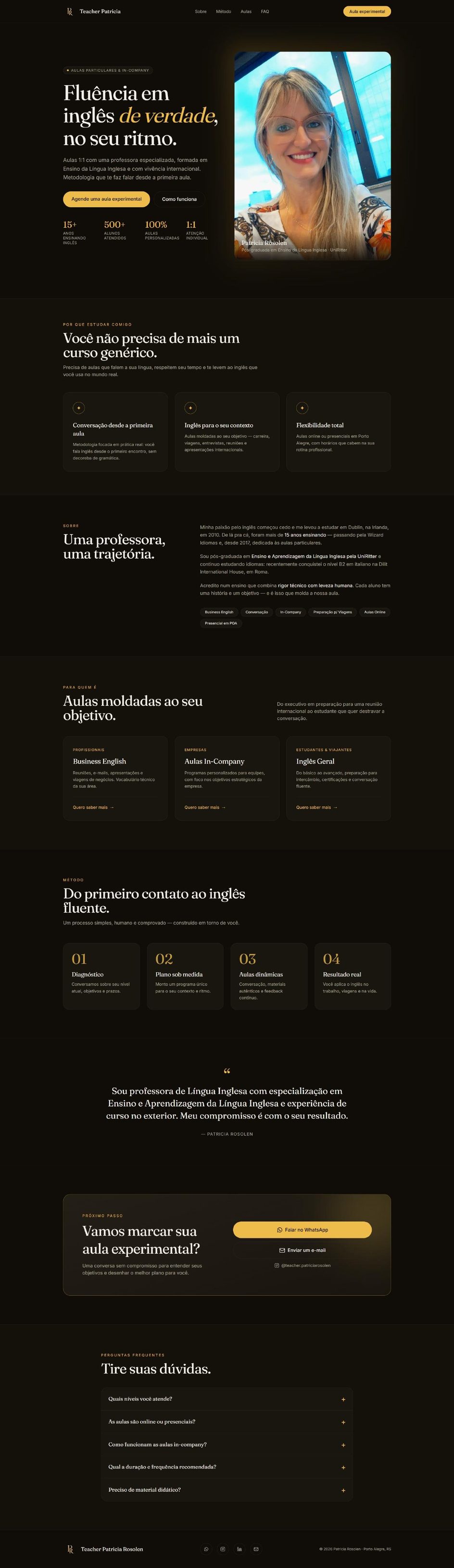 Landing page Teacher Patricia Rosolen